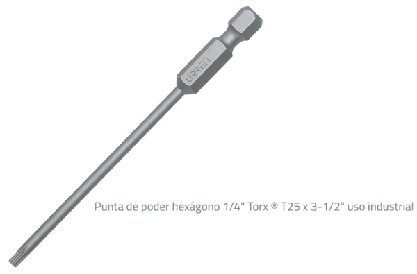 Punta Torx T25 X 3-1/2" X 1/4" De Poder Urrea