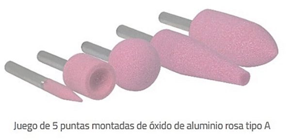 Punta Montada A Juego Rosa Oxido Aluminio 5pz A1-a11-a15-a25-a39 Blister Urrea